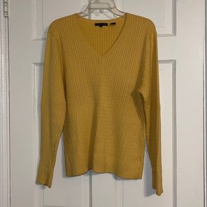 Mustard V-Neck Sweater EUC